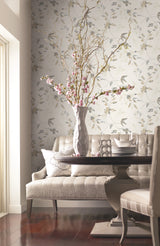 York SO2444 Linden Flower Tan Wallpaper