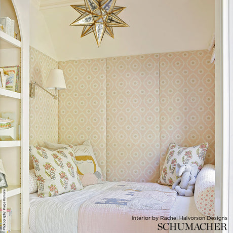 Schumacher Soundess Blue Fabric - Eade's Wallpaper