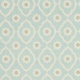 Schumacher Soundess Aqua Fabric - Eade's Wallpaper