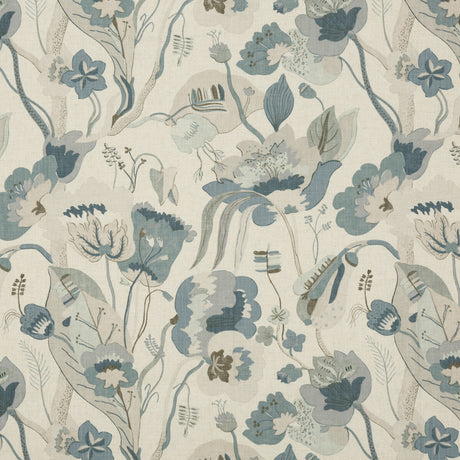 G P & J BAKER SP-BP10631.2.0 CALIFORNIA LINEN/DENIM Fabric - Eade's Wallpaper