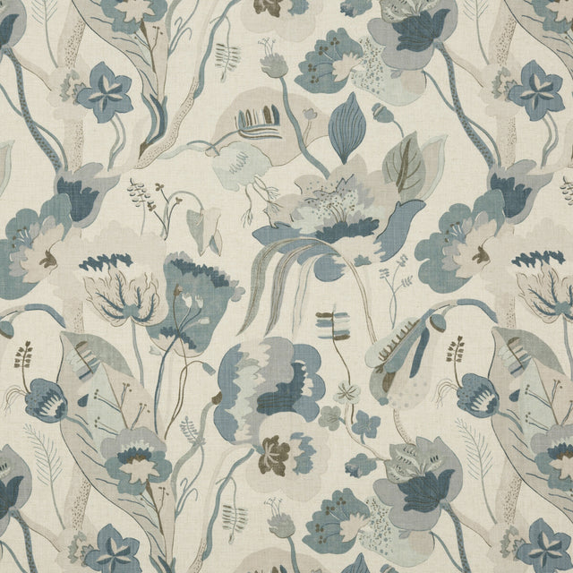 G P & J BAKER SP-BP10631.2.0 CALIFORNIA LINEN/DENIM Fabric - Eade's Wallpaper