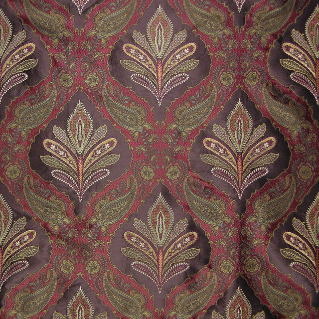 Scalamandre SQ 00011480 CRIMSON GANACHE DARANI Fabric - Eade's Wallpaper