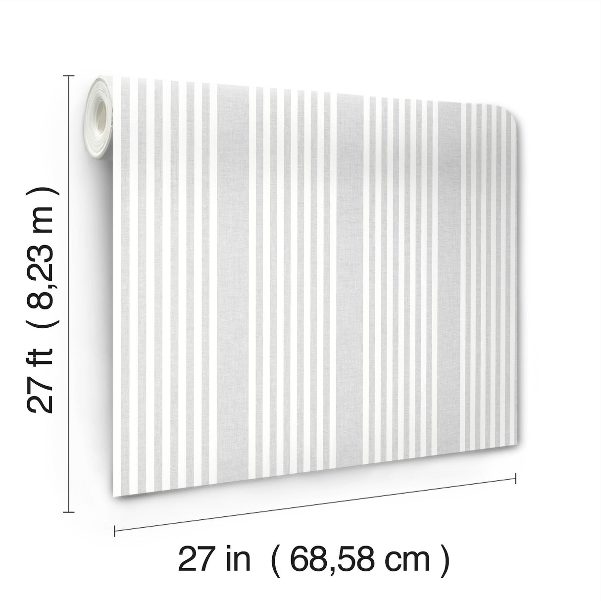 Magnolia Home SR1582MH French Arctic Grey Linen Stripe Wallp