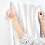 Magnolia Home SR1582MH French Arctic Grey Linen Stripe Wallp
