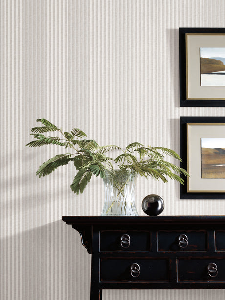 York SR1591 New Ticking Stripe Grey Wallpaper