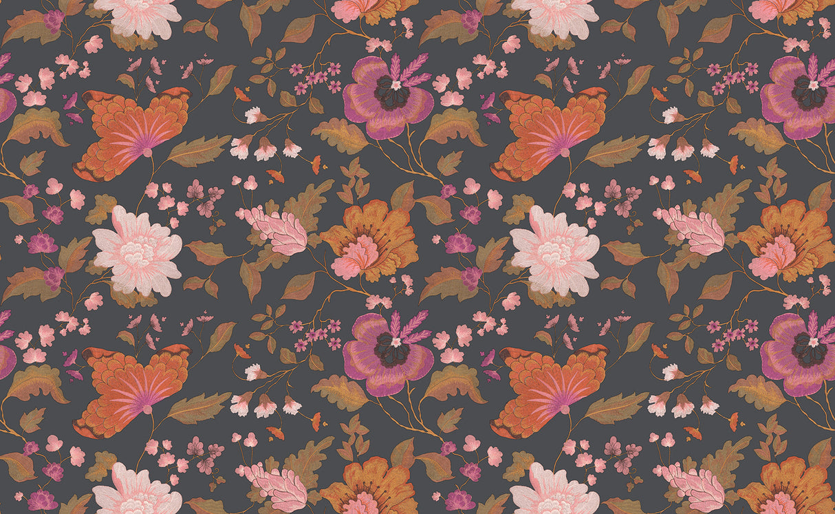 Sirpi SR22805 Latrice Black Floral Wallpaper