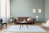 Sirpi SR24113 Clelia Blue Damask Wallpaper