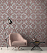 Sirpi SR24115 Clelia Maroon Damask Wallpaper