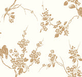 York SS2590 Imperial Blossoms Branch Gold Metallic Wallpaper