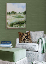 Society Social SSS4576 Hunter Green Classic Faux Grasscloth Peel & Stick Wallpaper