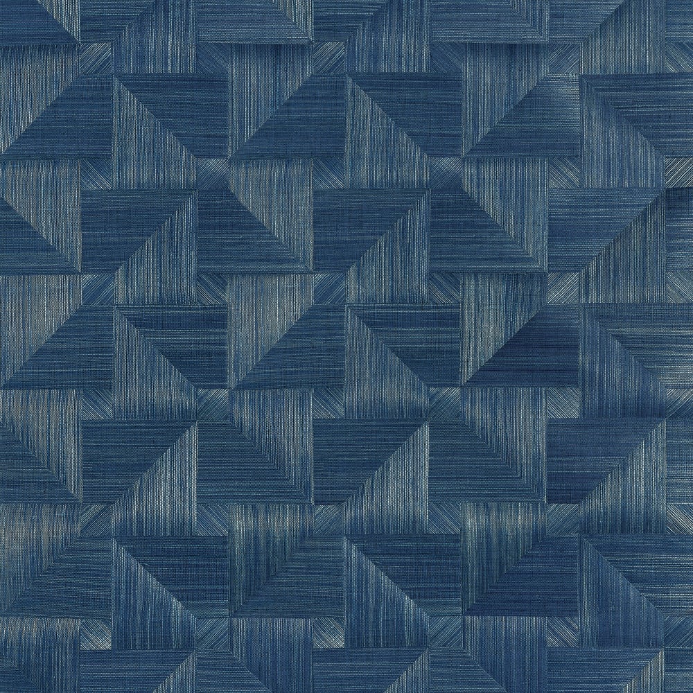 Thibaut BALI WEAVE T10341 in Navy Wallpaper - GRASSCLOTH RES
