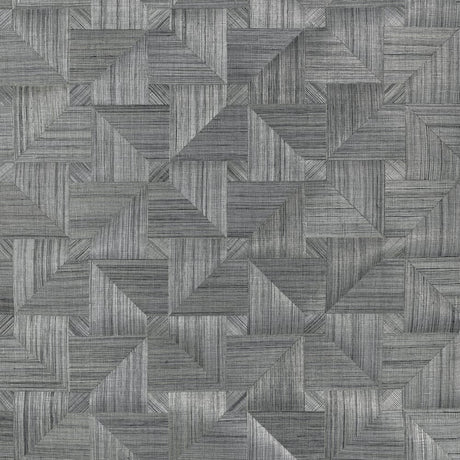 Thibaut BALI WEAVE T10342 in Black Wallpaper - GRASSCLOTH RE
