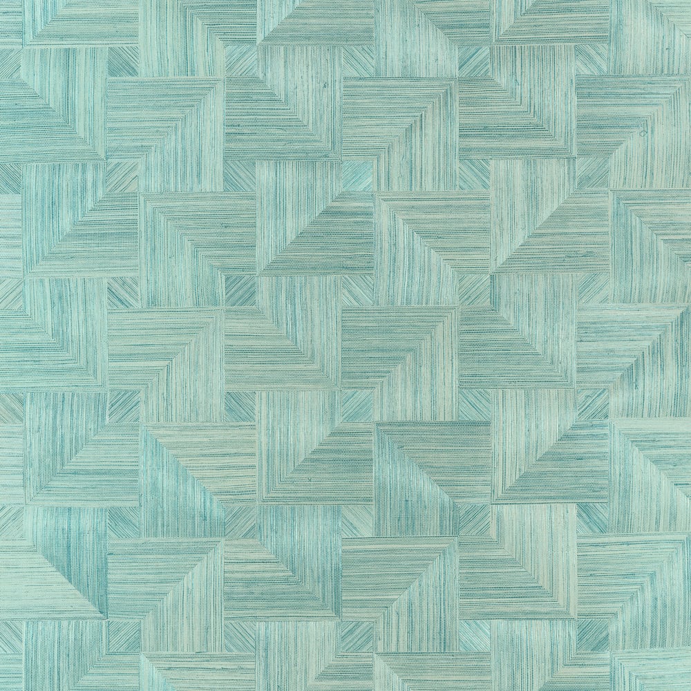 Thibaut BALI WEAVE T10343 in Seaglass Wallpaper - GRASSCLOTH