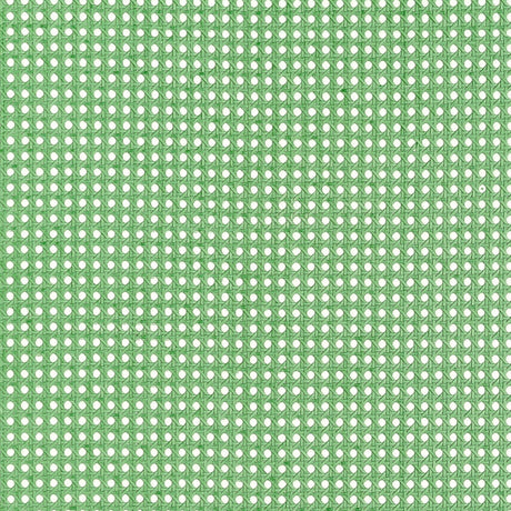Thibaut PAPER RATTAN T10390 in Kelly Green Wallpaper - GRASS