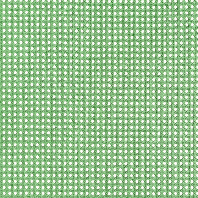 Thibaut PAPER RATTAN T10390 in Kelly Green Wallpaper - GRASS