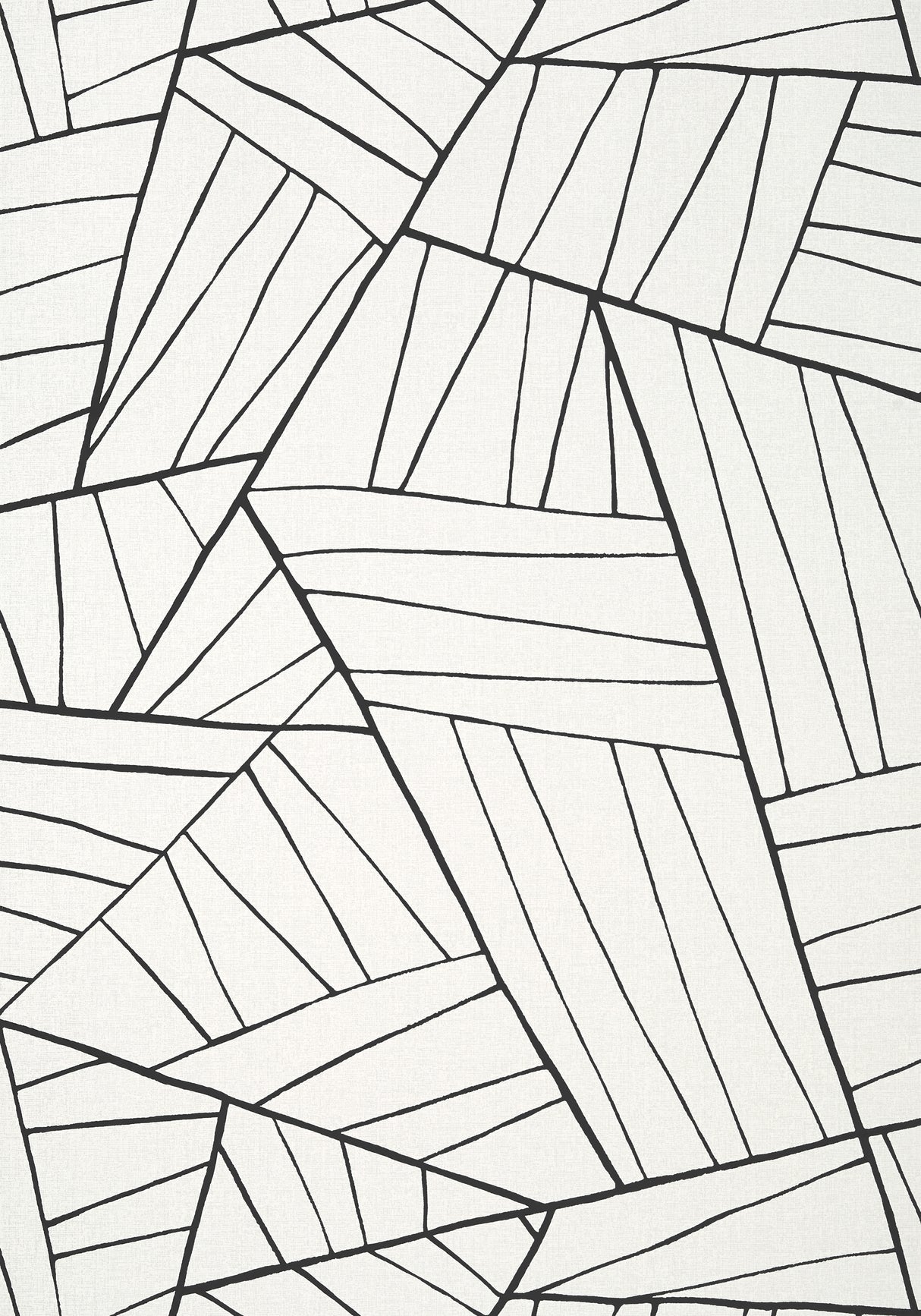 Thibaut T10444 JORDAN Black on White Wallpaper