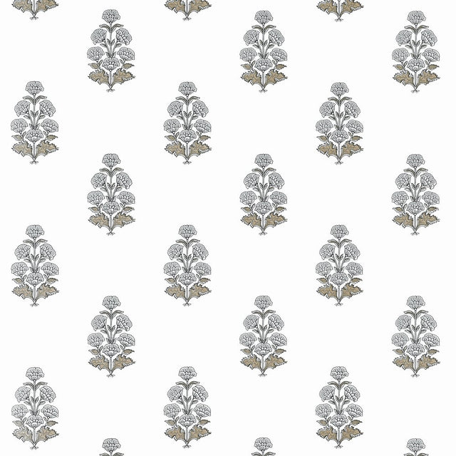 Thibaut AUDREY T10520 in Grey Wallpaper - BOXWOOD
