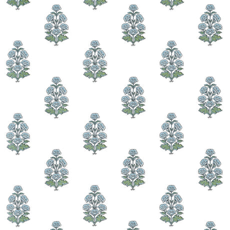 Thibaut AUDREY T10521 in Blue Wallpaper - BOXWOOD