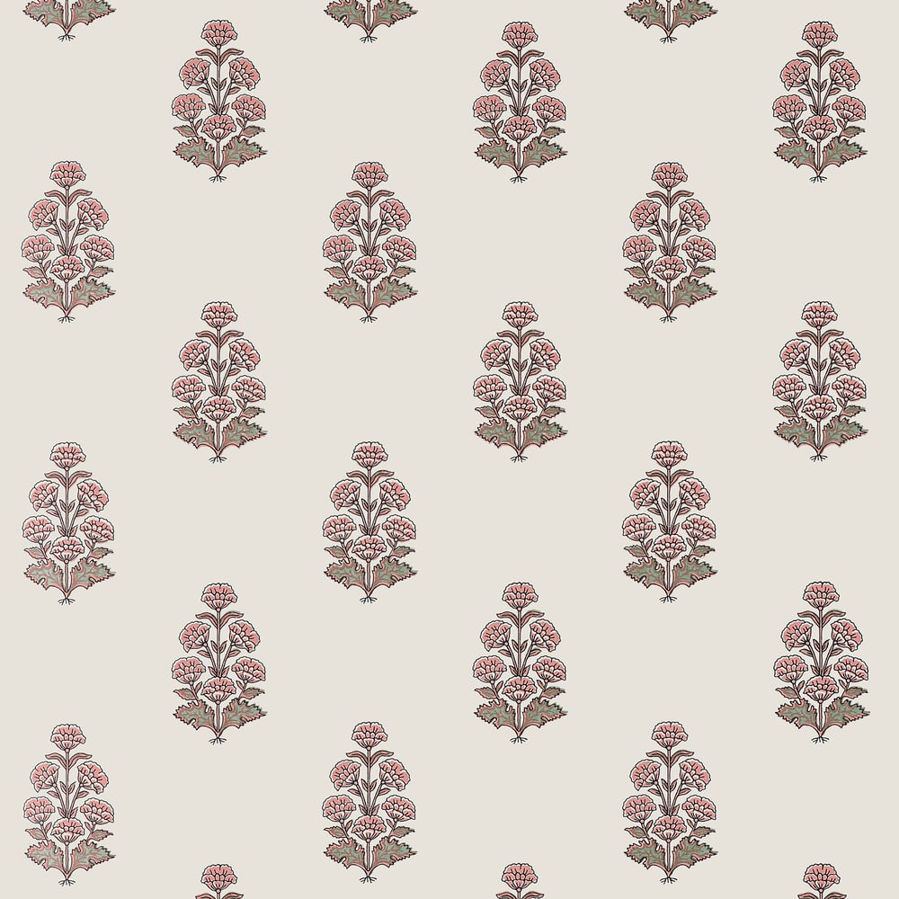 Thibaut AUDREY T10523 in Blush Wallpaper - BOXWOOD