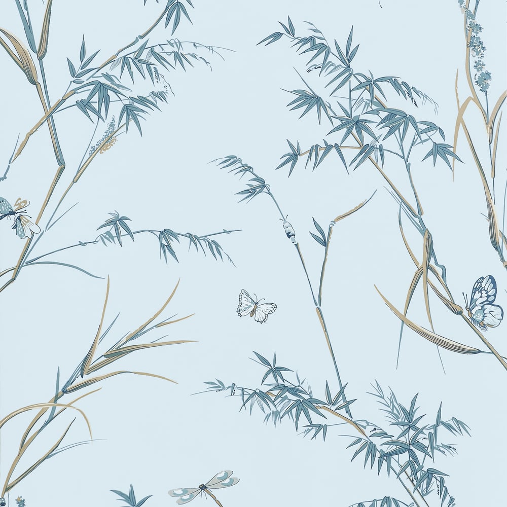 Thibaut VIRGINIA T10525 in Spa Blue Wallpaper - BOXWOOD