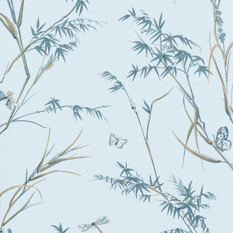 Thibaut VIRGINIA T10525 in Spa Blue Wallpaper - BOXWOOD