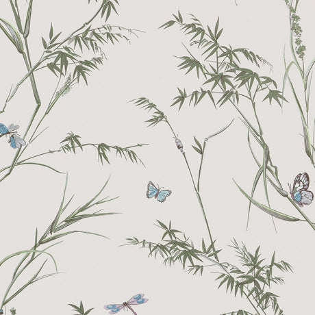 Thibaut VIRGINIA T10526 in Beige and Sage Wallpaper - BOXWOO