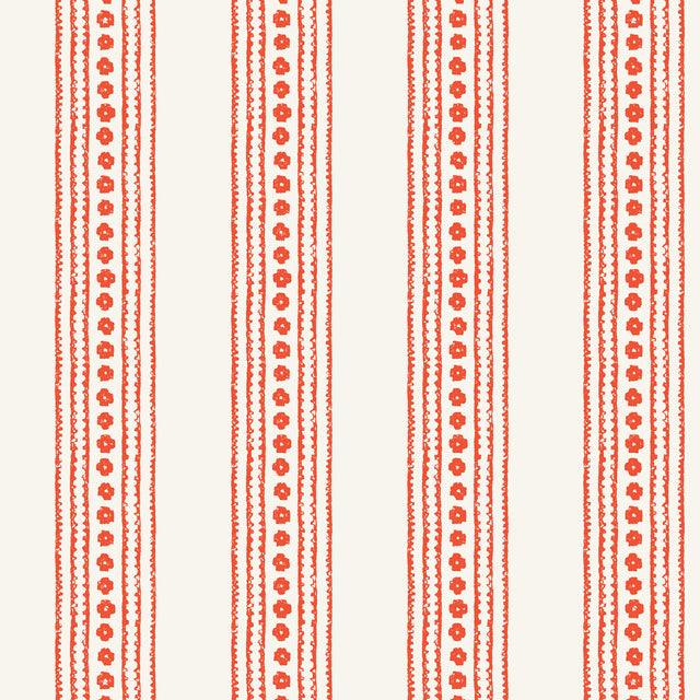 Thibaut T10606 NEW HAVEN STRIPE Coral - Eade's Wallpaper