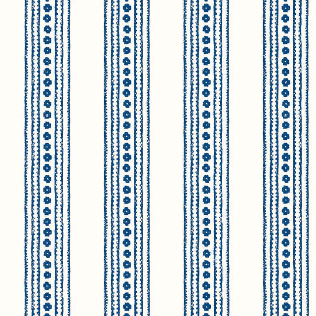 Thibaut T10608 NEW HAVEN STRIPE Navy - Eade's Wallpaper