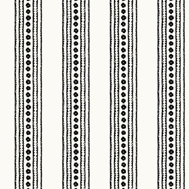 Thibaut T10611 NEW HAVEN STRIPE Black - Eade's Wallpaper