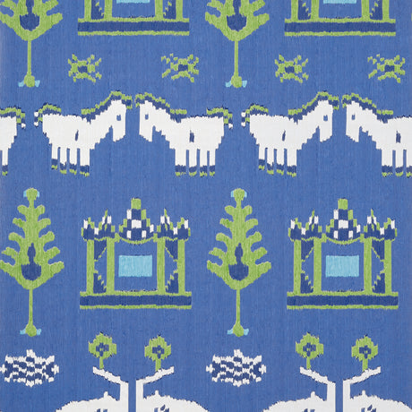 Thibaut T10642 KINGDOM PARADE Blue and Green - Eade's Wallpaper