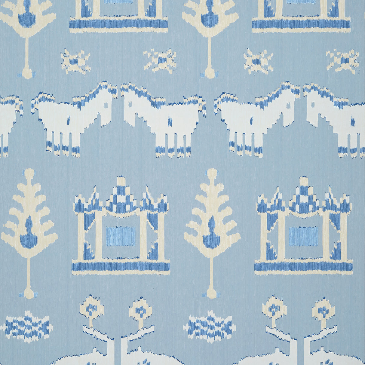 Thibaut T10643 KINGDOM PARADE Spa Blue - Eade's Wallpaper