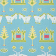 Thibaut T10644 KINGDOM PARADE Turquoise - Eade's Wallpaper