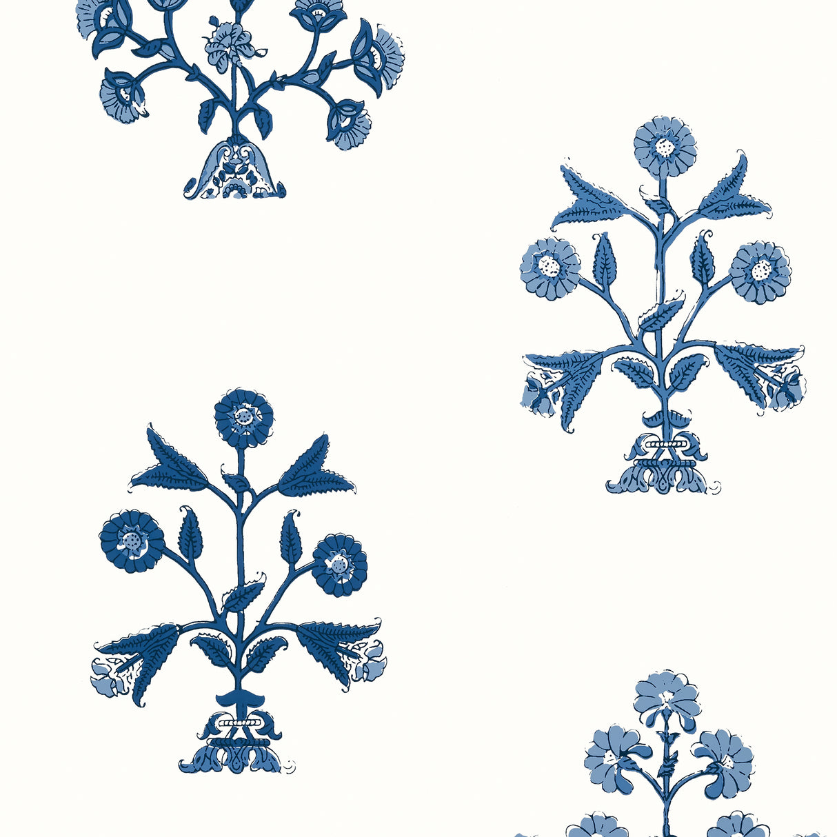 Thibaut T10665 INDIAN FLOWER Blue