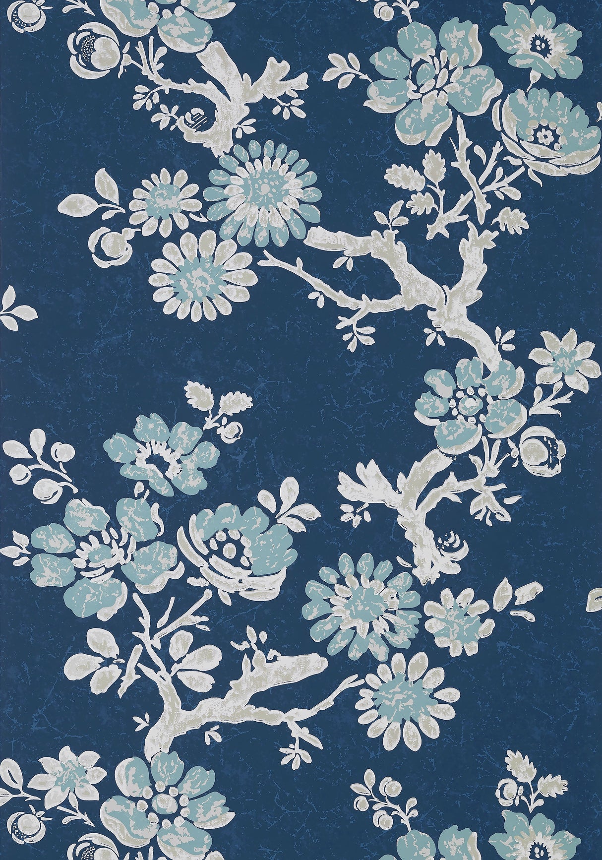 Thibaut T10813 CLAUDETTE Navy Wallpaper