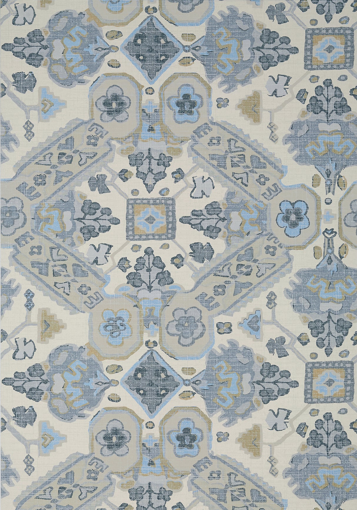 Thibaut T10828 PERSIAN CARPET Grey and Beige Wallpaper