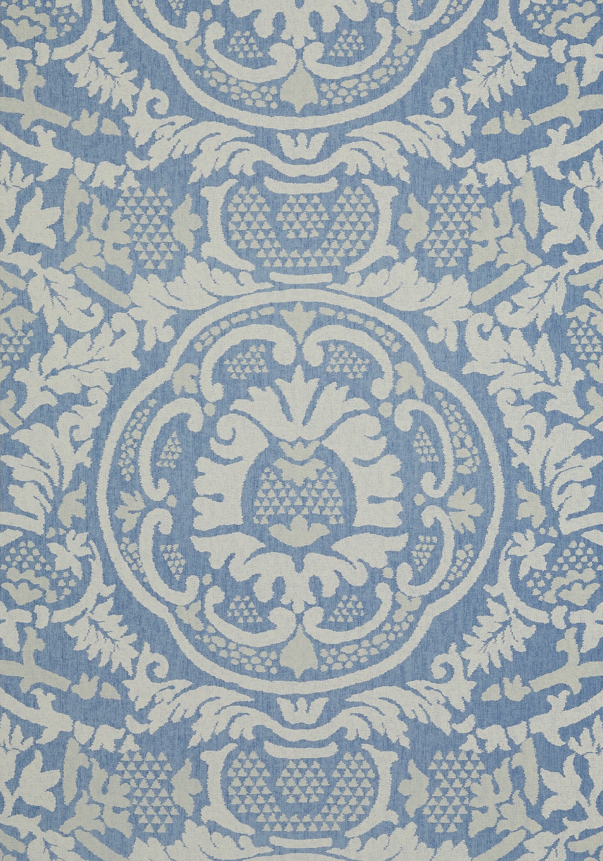 Thibaut T10837 EARL DAMASK Blue Wallpaper