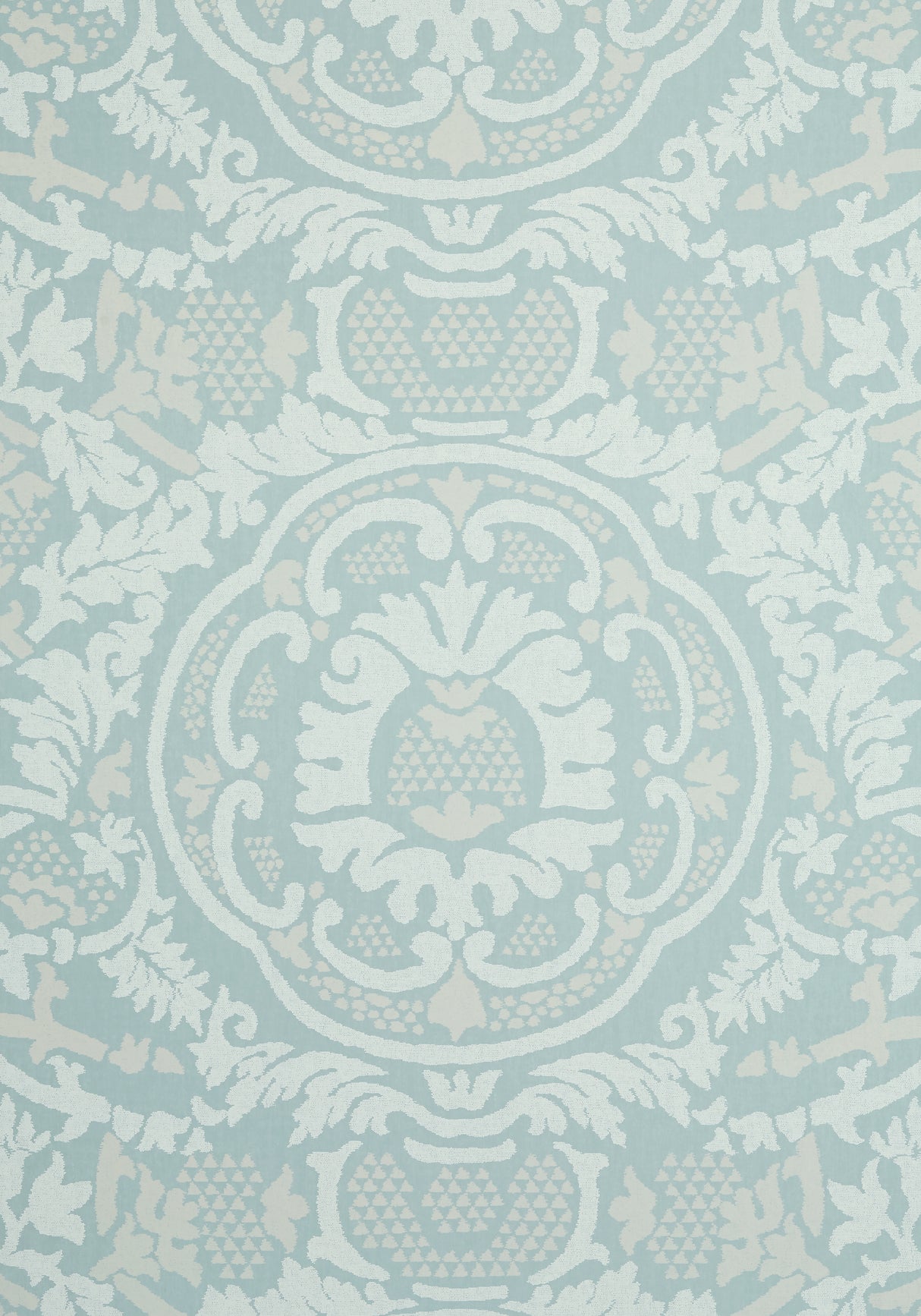 Thibaut T10839 EARL DAMASK Robin's Egg Wallpaper