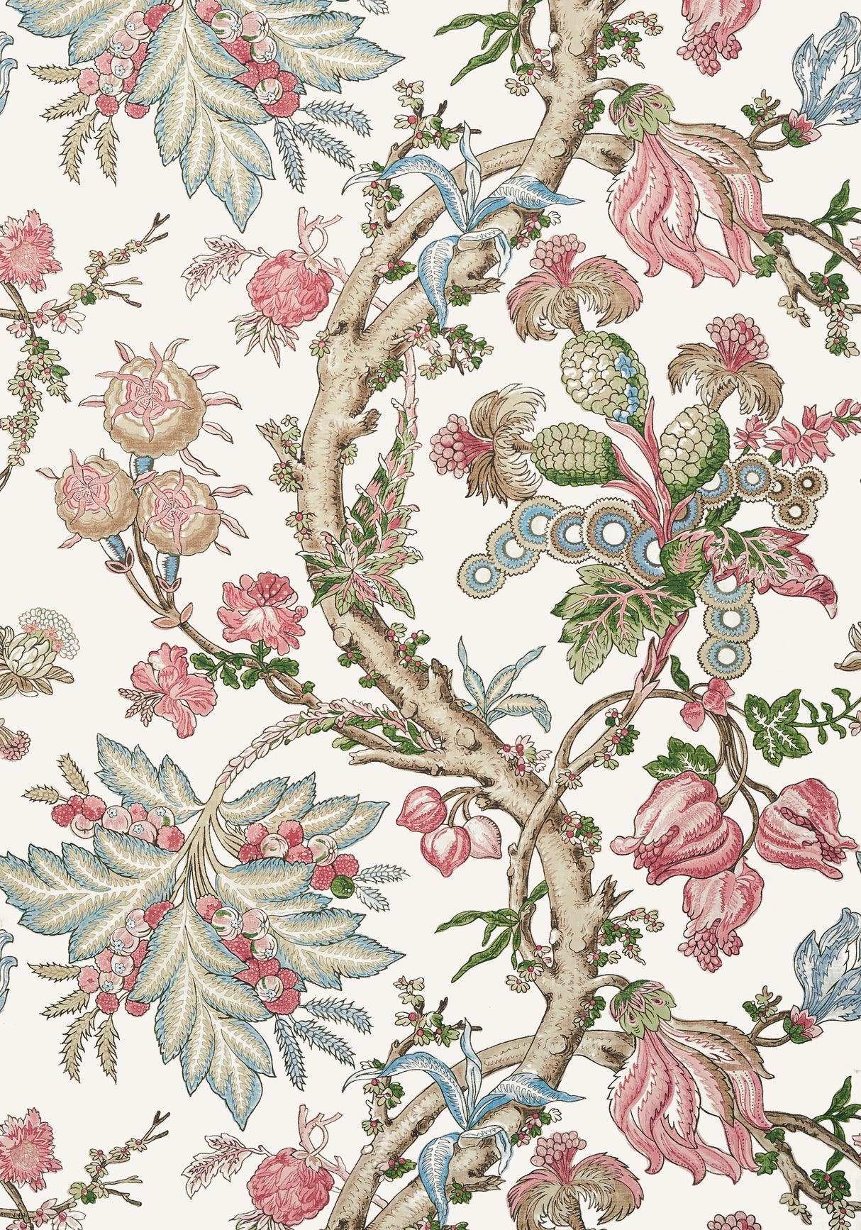 Thibaut T10848 CHATELAIN Pink Wallpaper