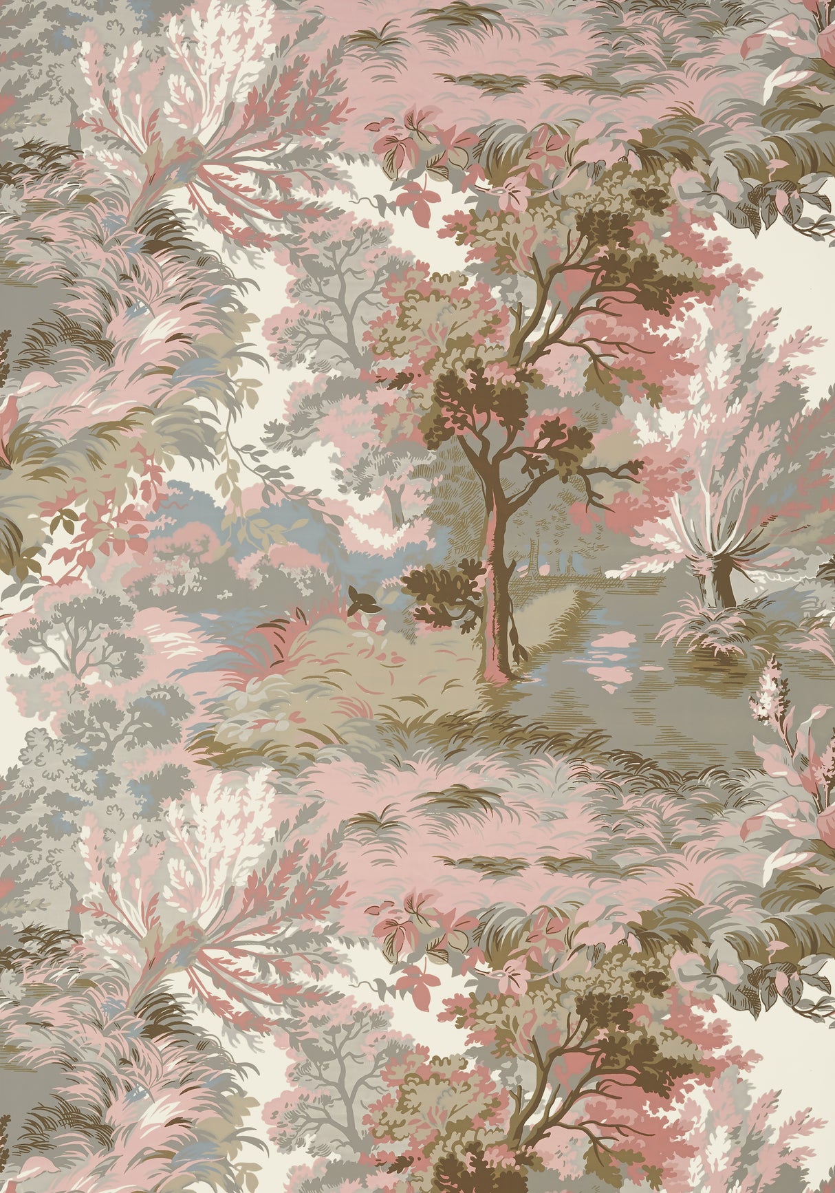 Thibaut T10868 LINCOLN TOILE Blush Wallpaper