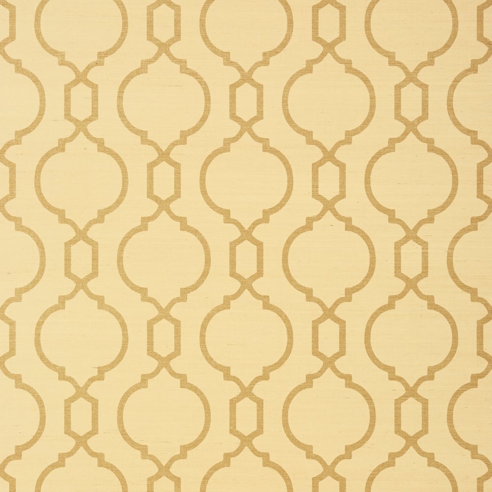 Thibaut T11072 CORTNEY Metallic Gold on Beige Wallpaper