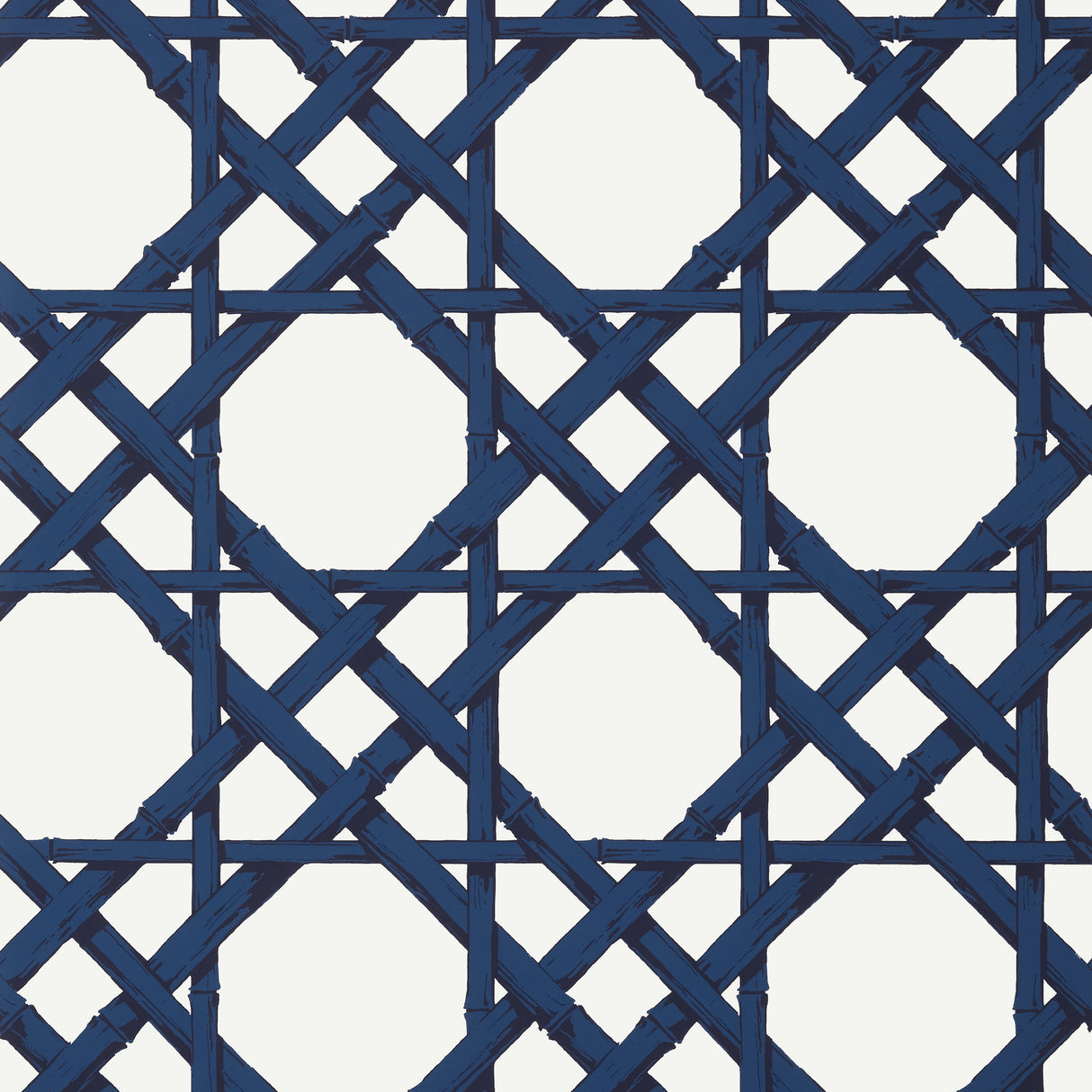 Thibaut T13139 CYRUS CANE Navy Wallpaper