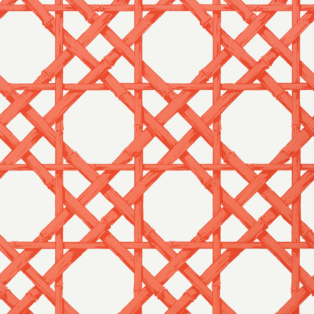 Thibaut T13142 CYRUS CANE Coral Wallpaper