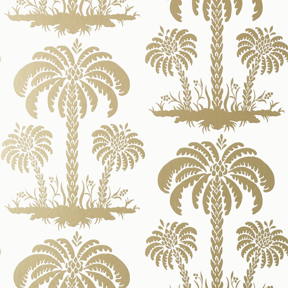 Thibaut T13165 PALM ISLAND Metallic Gold Wallpaper