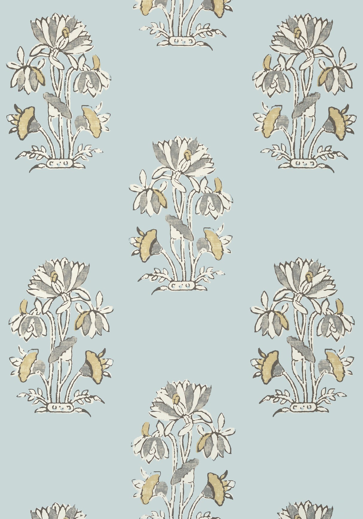 Thibaut T13201 LILY FLOWER Spa Blue Wallpaper
