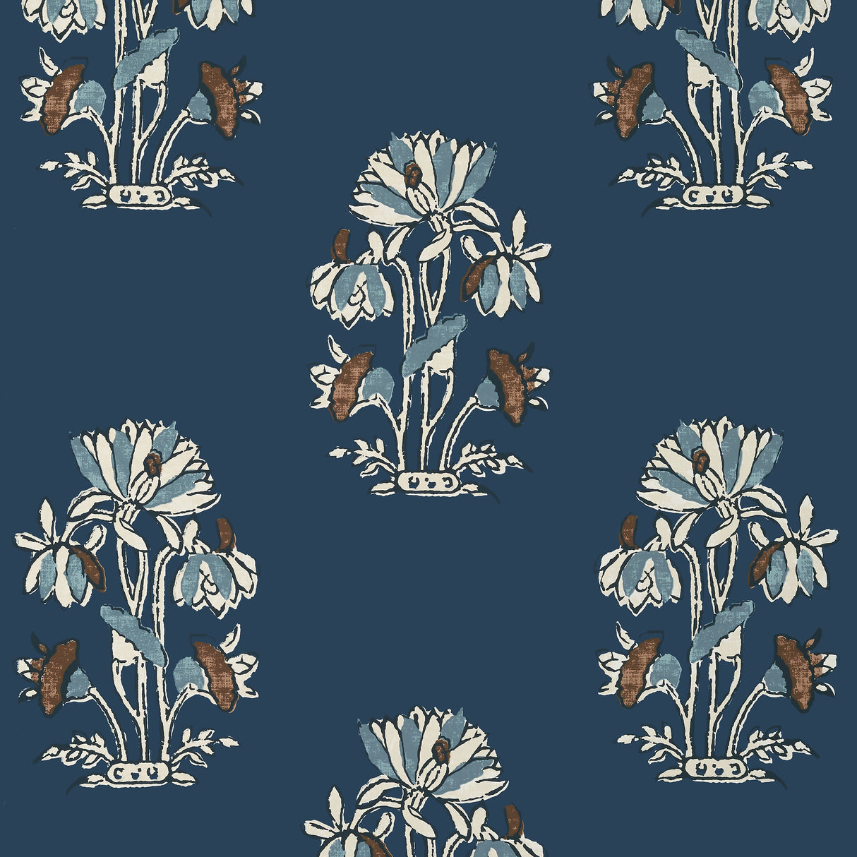 Thibaut T13203 LILY FLOWER Navy