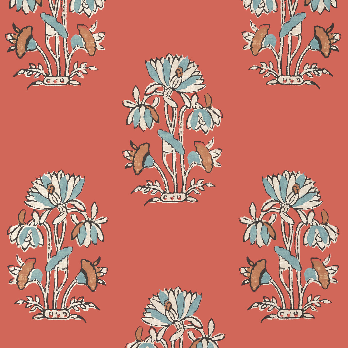 Thibaut T13205 LILY FLOWER Coral