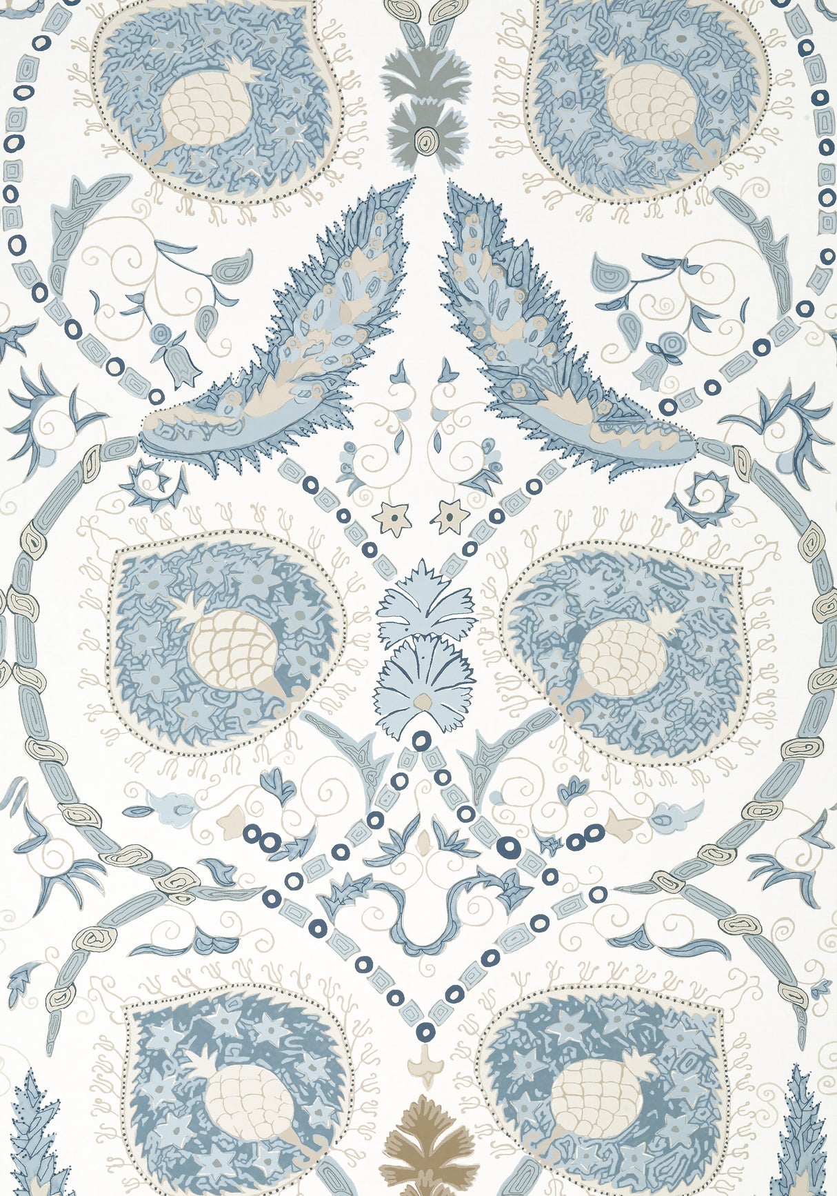 Thibaut T13215 LEWIS Spa Blue Wallpaper