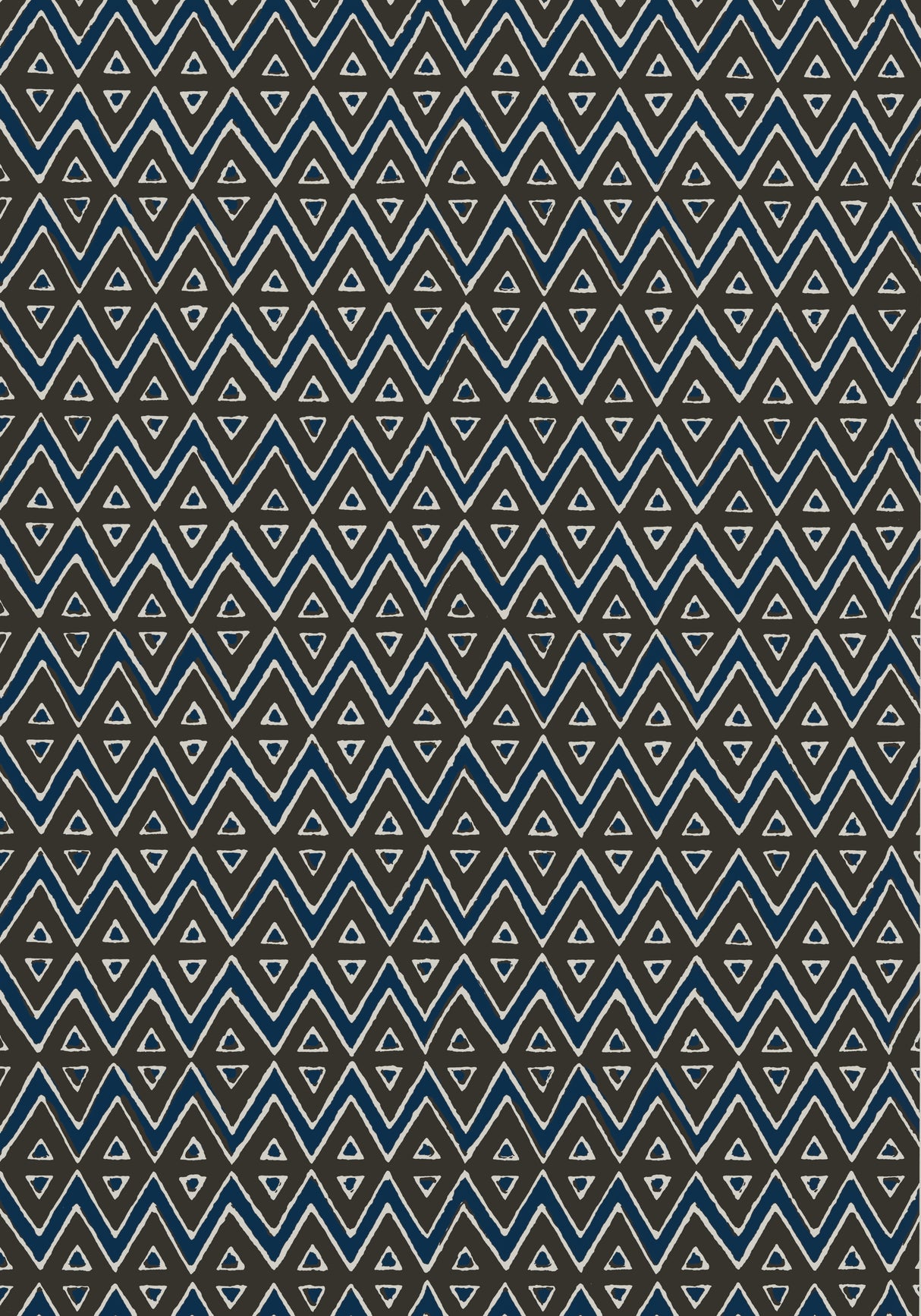 Thibaut T13236 TIBURON Brown and Navy Wallpaper