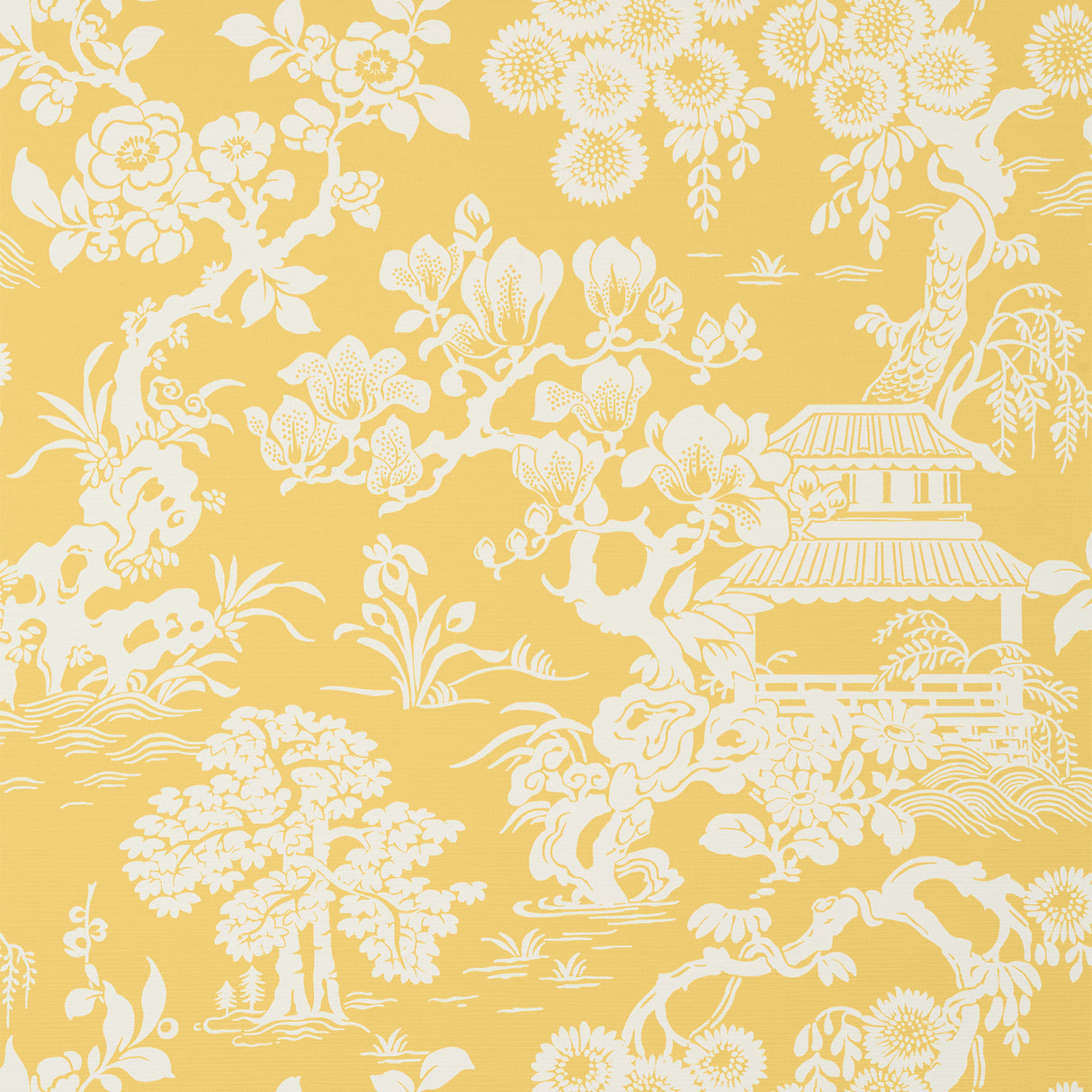 Thibaut T13302 JAPANESE GARDEN Yellow