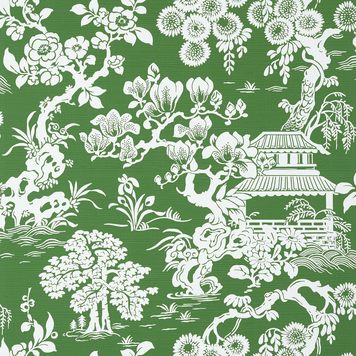 Thibaut T13304 JAPANESE GARDEN Emerald